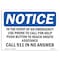 Signmission OSHA Notice Sign, 7" Height, Rigid Plastic, In Event Of An Emergency Use Phone To Sign, Landscape OS-NS-P-710-L-13678 - alternate 1